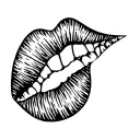 kiss mark tattoo design idea