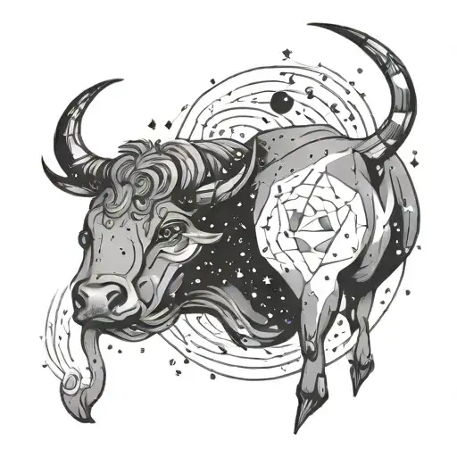 taurus constellation tattoo design idea