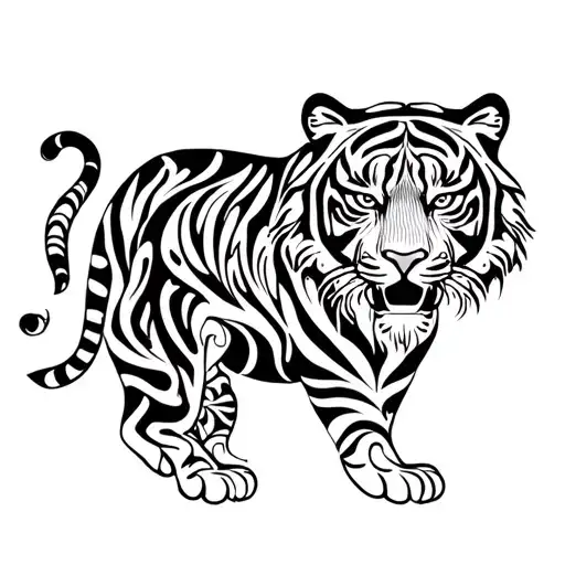Bengal tiger tattoo design idea