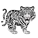 Bengal tiger tattoo design idea