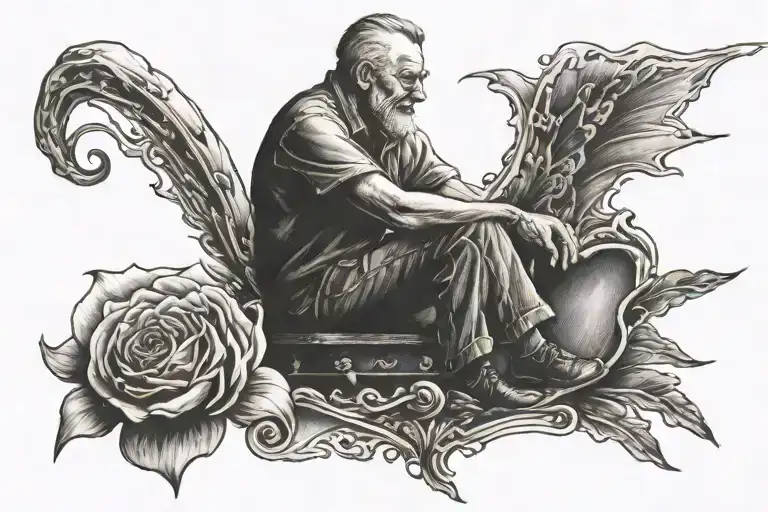 memory of dad tattoo design idea
