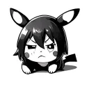 pikachu sad kid crying tattoo design idea