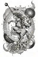 Sagittarius, Aquarius, scorpio constellation tattoo design idea