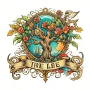 tree of life and heaven   tattoo design idea