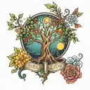 tree of life and heaven   tattoo design idea