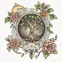 tree of life and heaven   tattoo design idea