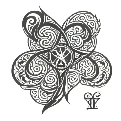 A stylized XXV symbol integrated with images of strength and resilience, symbolizing the client's journey towards sobriety tattoo design idea