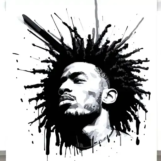 Basquiat paint tattoo design idea