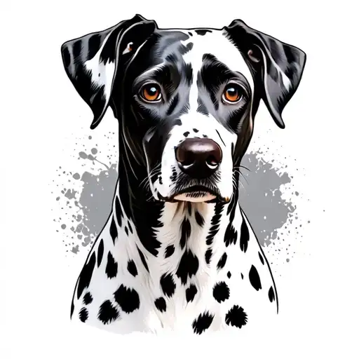 Dalmatian tattoo design idea