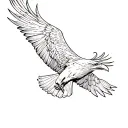 simple eagle soaring tattoo design idea