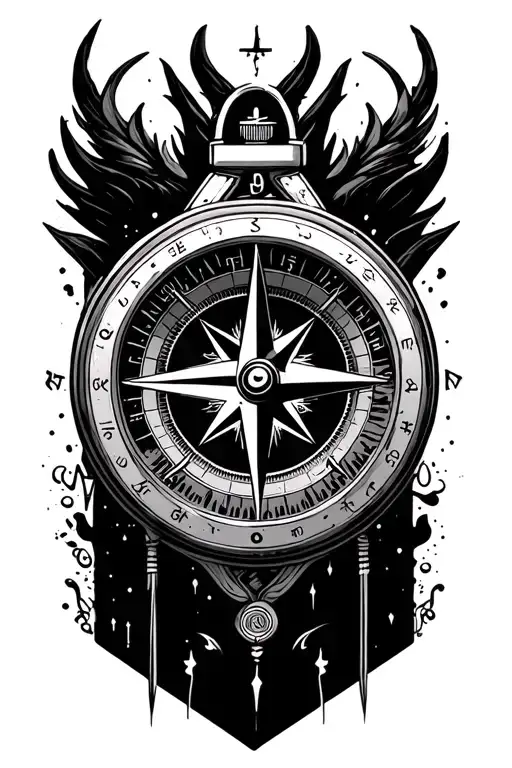 compass korean stray kids tattoo design idea