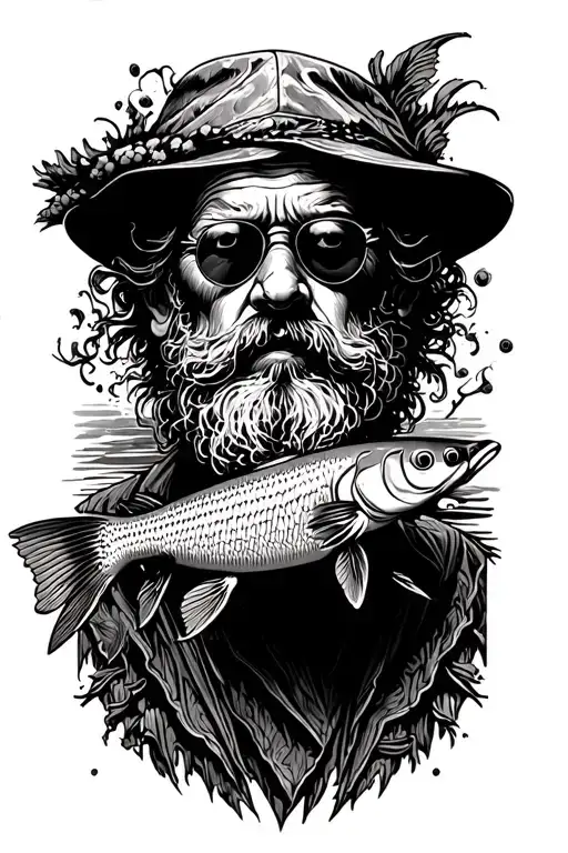 fisher man tattoo design idea