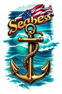 "SeabeeS " Navy Anchor tattoo design idea