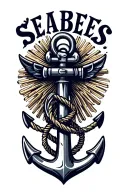 "SeabeeS " Navy Anchor tattoo design idea