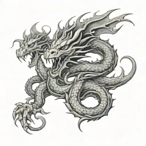 Hydra dragon tattoo design idea