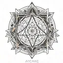 arcane sigil tattoo design idea