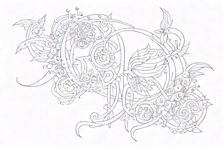 The lyrics, "We all shine on" by John Lennon tattoo design idea