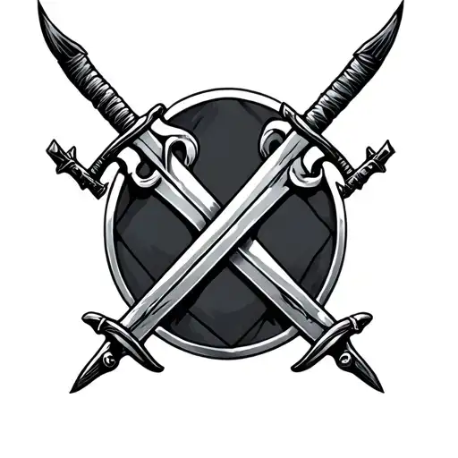 Crossed Swords tattoo design idea