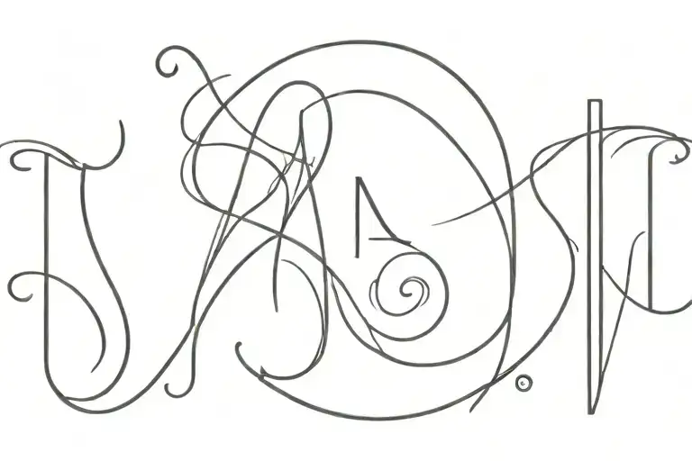 letter handsome tattoo design idea