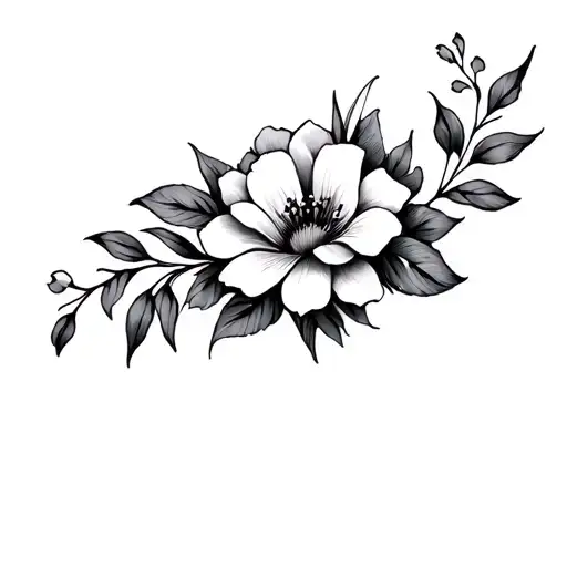 Coverup Floral tattoo design idea