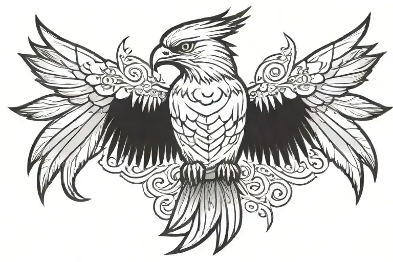 thunderbird outline tattoo tattoo design idea