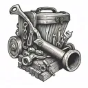 carpentry tools tattoo design idea