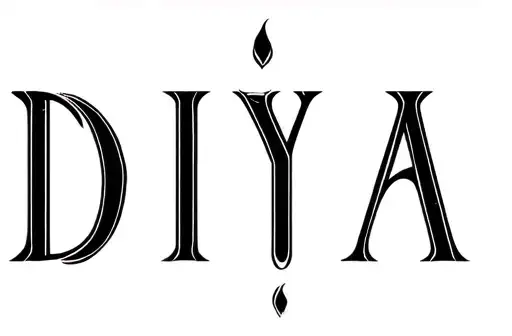 "Diya" tattoo design idea