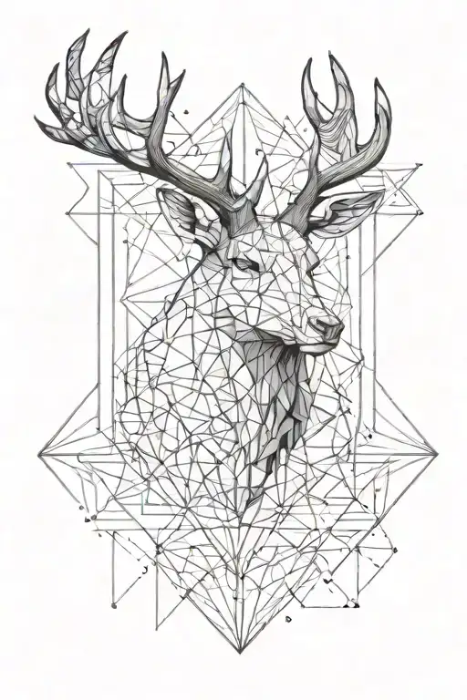 hirsch tattoo design idea