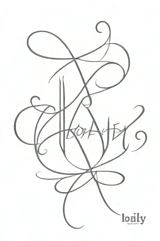 Word "loyalty x" tattoo design idea