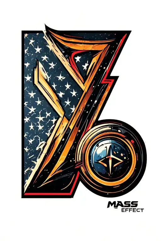 mass effect n7 symbol tattoo design idea