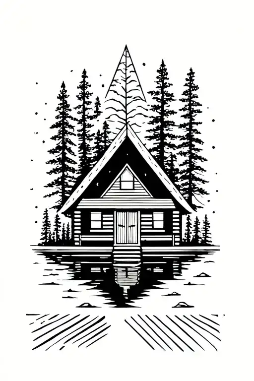 wakaw lake cabin Saskatchewan tattoo design idea