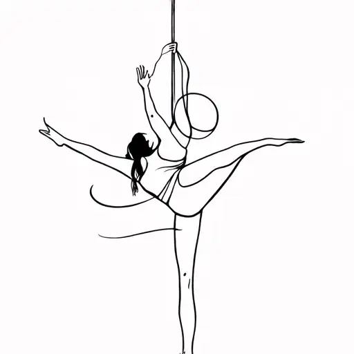 rhythmic gymnastics tattoo design idea