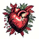 heart with dad memorial tattoo design idea