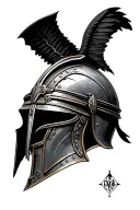 Gladiator helmet tattoo design idea