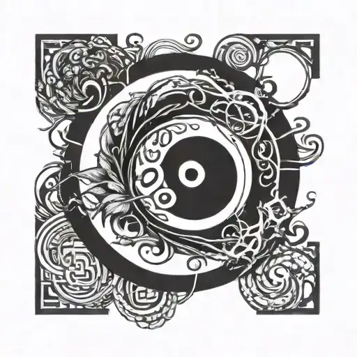 enso circle tattoo design idea