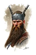 Ragnar Lothbrok tattoo design idea