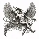 falling Icarus tattoo design idea