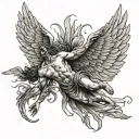falling Icarus tattoo design idea