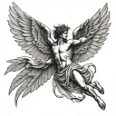falling Icarus tattoo design idea