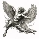 falling Icarus tattoo design idea