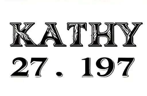"KATHY
 27. 1977" tattoo design idea