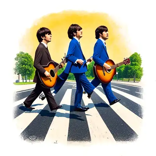 the beatles abbey road  dynamic tattoo design idea