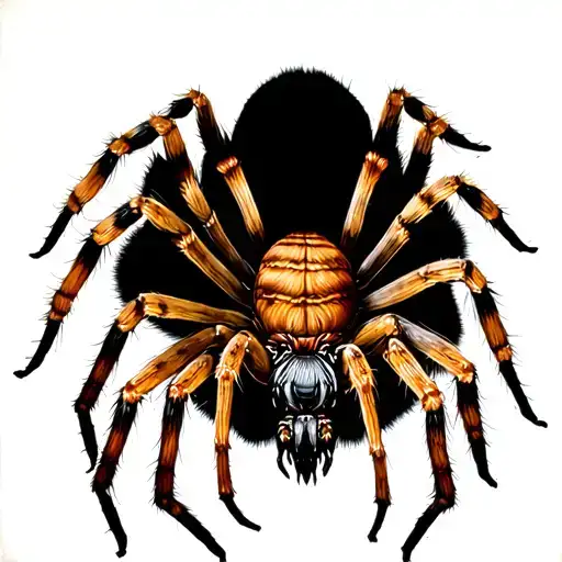 spider on his canvas tattoo design idea