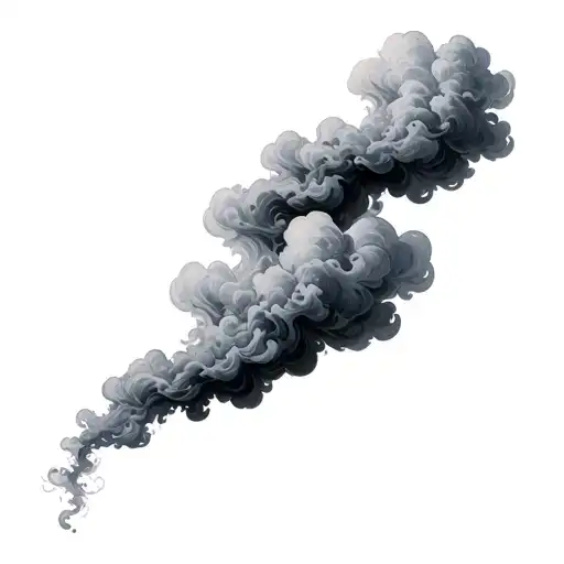Filler Clouds and Smoke tattoo design idea
