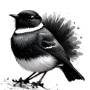 Willy Wagtail tattoo design idea