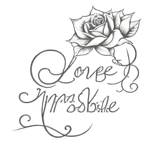 love impossible tattoo design idea