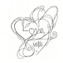 love impossible tattoo design idea