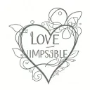 love impossible tattoo design idea