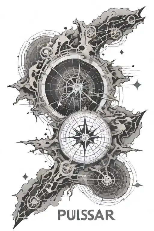 pulsar map tattoo design idea