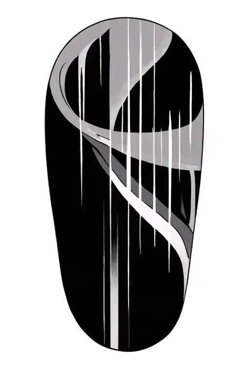 vertical lines running down arm tattoo design idea